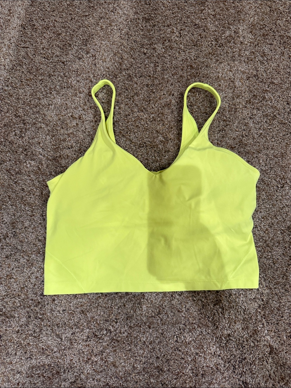 lululemon athletica Neon Yellow Crop Tank Top